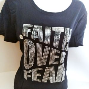 FAITH OVER FEAR BLING Tee (Open to Private Offers)
